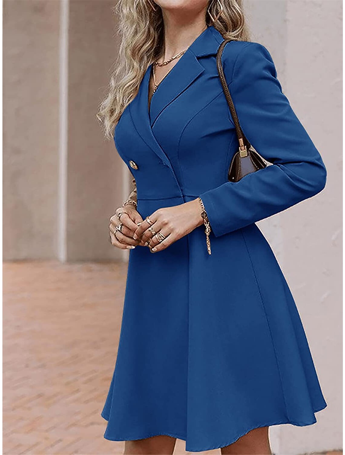 Women's Black Dress Party Dress Homecoming Dress Mini Dress Black Blue Camel Long Sleeve Pure Color Button Spring Fall Winter Shirt Collar Fashion Winter Dress Office Wedding Guest