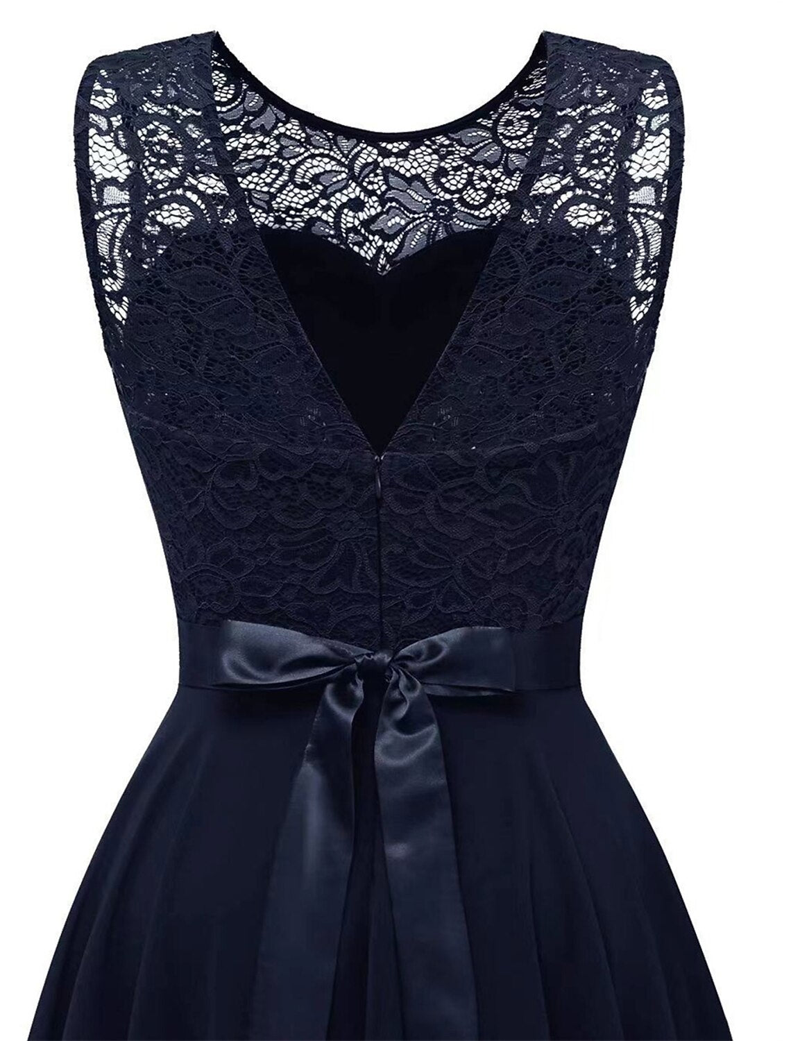 Women's Party Dress Lace Dress Homecoming Dress Midi Dress Pink Wine Blue Sleeveless Pure Color Lace Summer Spring Crew Neck Party Birthday Evening Party Wedding Guest