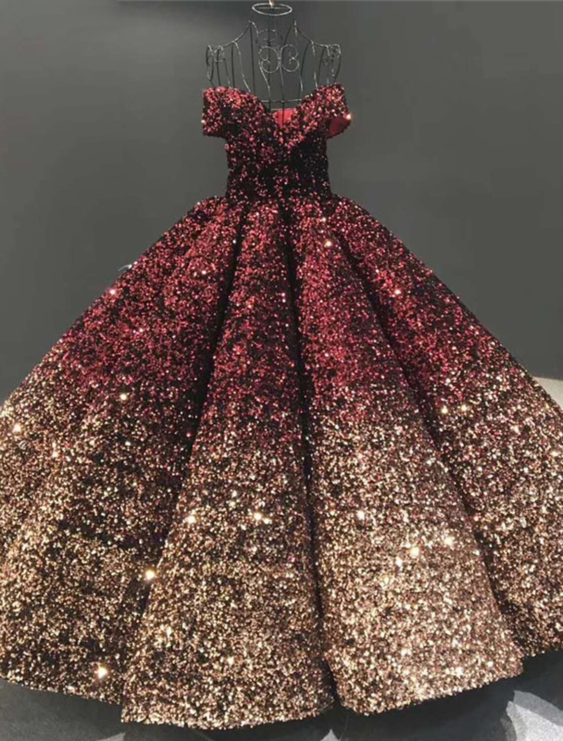 Ball Gown Luxurious Sparkle Quinceanera Formal Evening Birthday Dress Off Shoulder Sleeveless Floor Length Sequined with Pleats Sequin