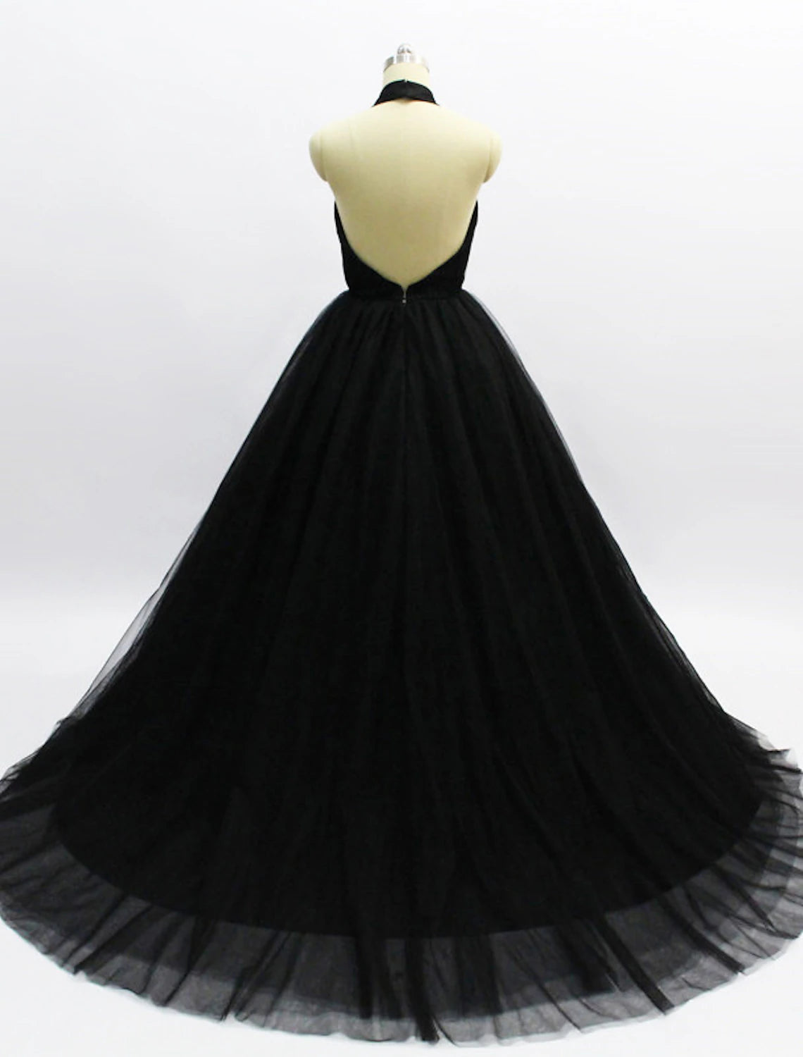 Vestido de noche minimalista, vestido de quinceañera, cola de corte, sin mangas, escote corazón, tul con elegante