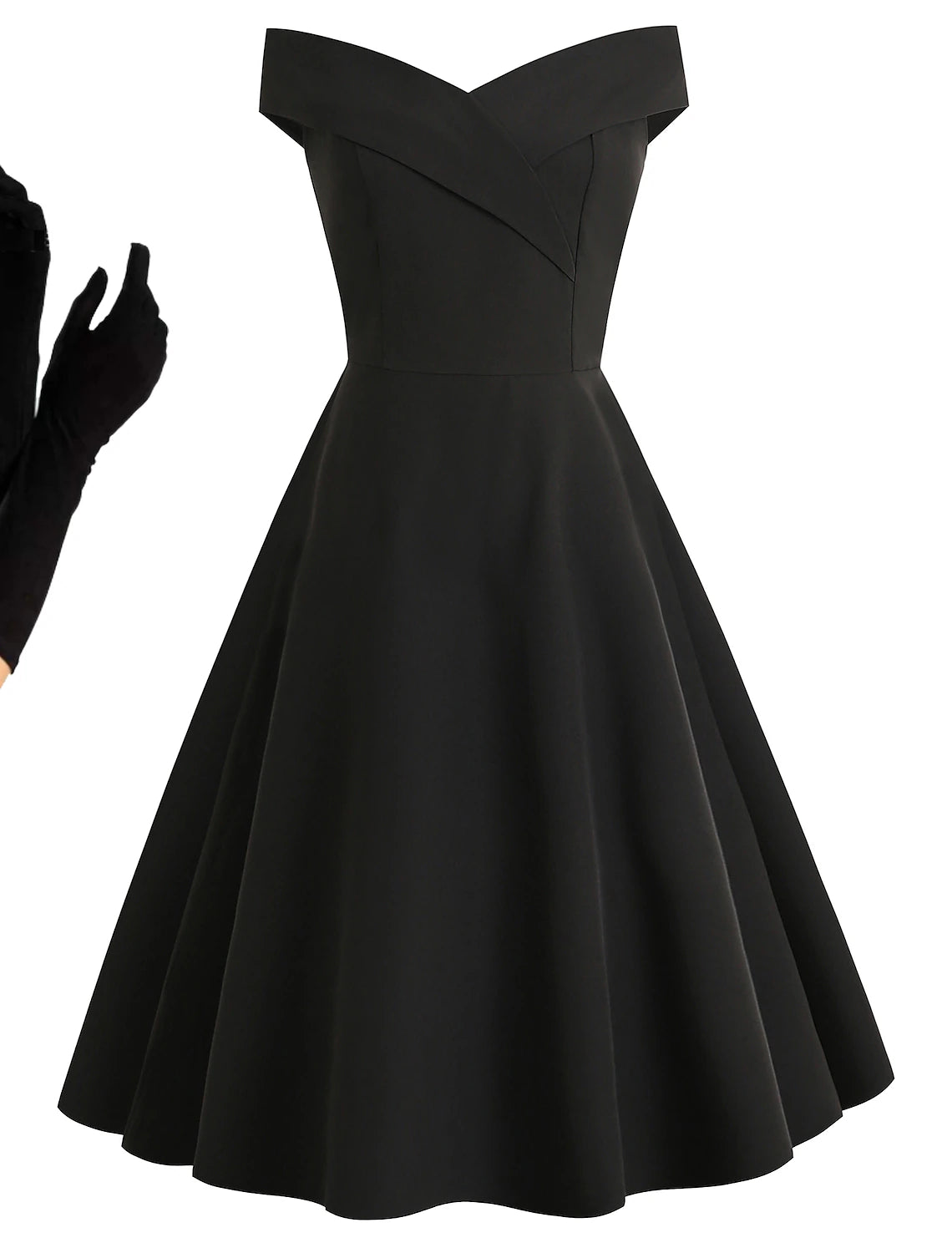 Audrey Hepburn 1950s Cocktail Dress Vintage Dress Dress A-Line Dress Tea Dress Flare Dress Women's Off Shoulder Costume Vintage Cosplay Homecoming Wedding Party Sleeveless Knee Length A-Line Dress