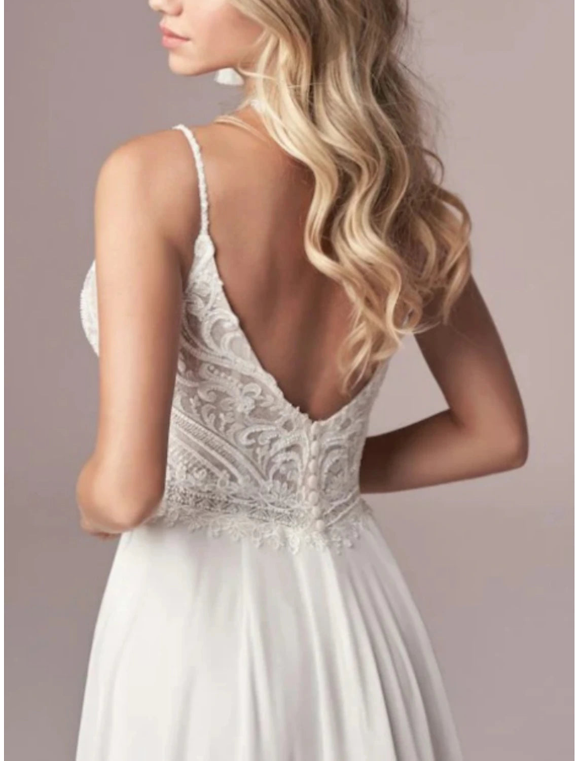 Hall Formal Wedding Dresses A-Line Camisole Spaghetti Strap Court Train Chiffon Bridal Gowns With Pleats Split Front