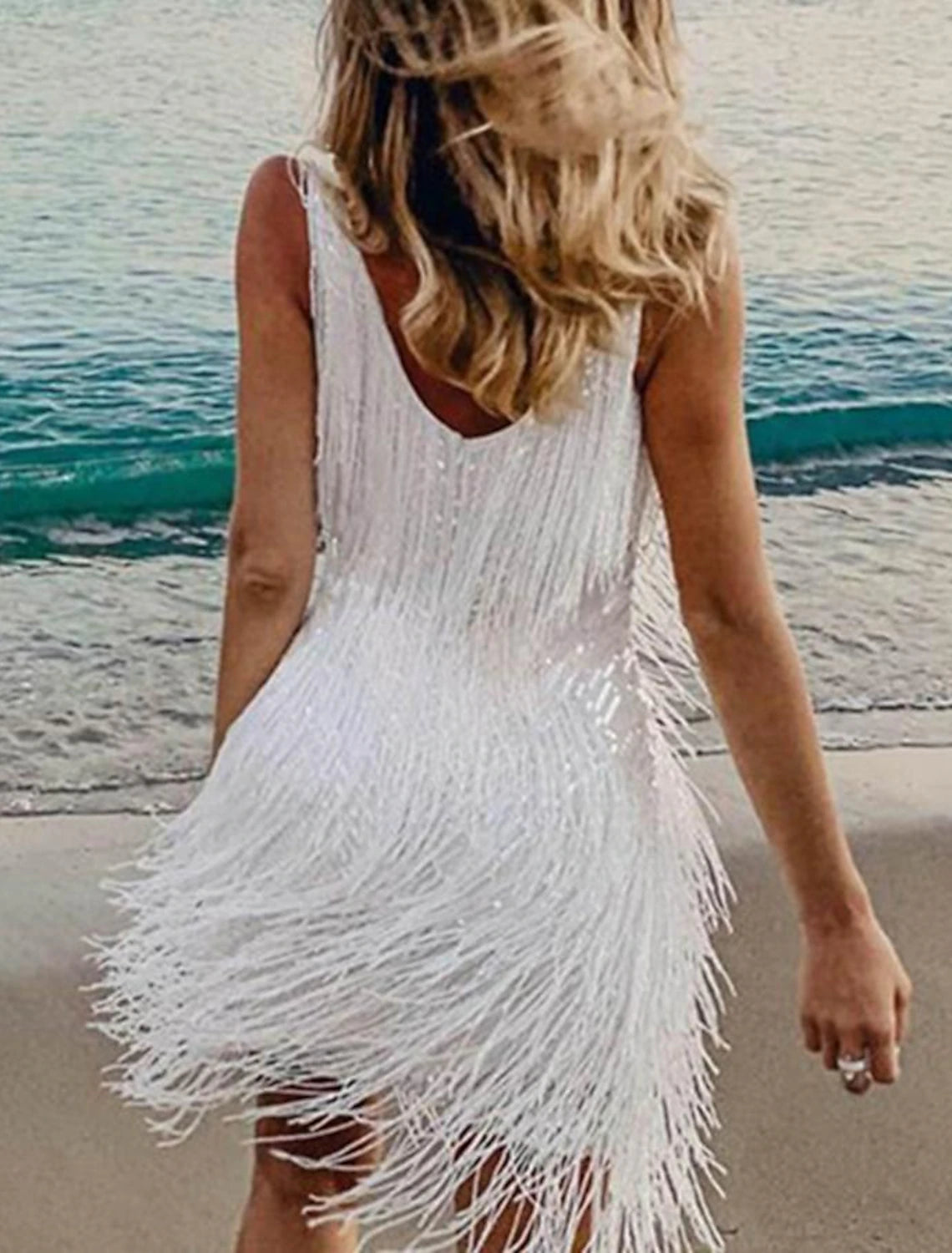 Roaring 20s 1920s Cocktail Dress Vintage Dress Flapper Dress Dress Masquerade The Great Gatsby Women's Adults' Sequins Tassel Fringe Cosplay Costume Christmas Party Homecoming Prom Dress Summer Spring