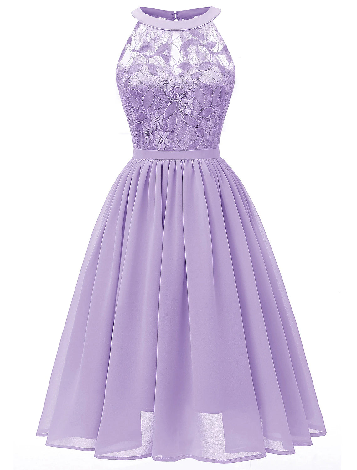 A-Line Cocktail Dresses Vintage Dress Party Wear Knee Length Sleeveless Jewel Neck Lace with Lace Insert Pattern / Print