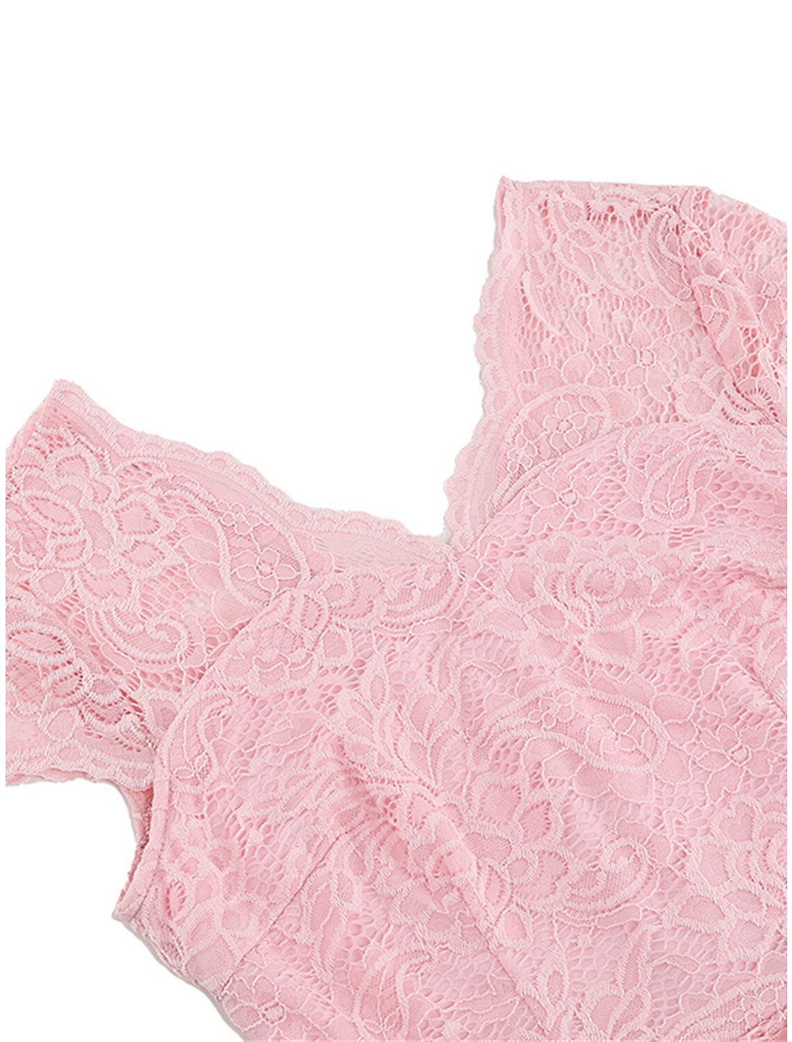 Women's Vintage Dress Party Dress Lace Dress Mini Dress Light Yellow Black Pink Short Sleeve Pure Color Lace Spring Fall Winter V Neck Vintage Christmas Wedding Guest Birthday