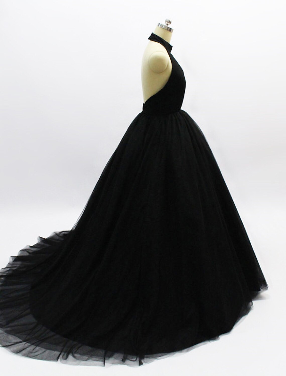 Vestido de noche minimalista, vestido de quinceañera, cola de corte, sin mangas, escote corazón, tul con elegante