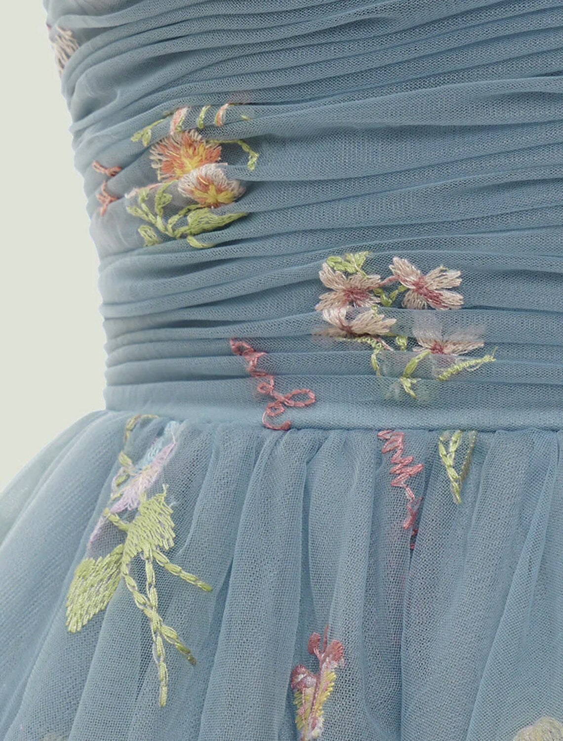 A-Line Homecoming Dresses Floral Dress Party Wear Summer Short / Mini Sleeveless Spaghetti Strap Tulle with Embroidery