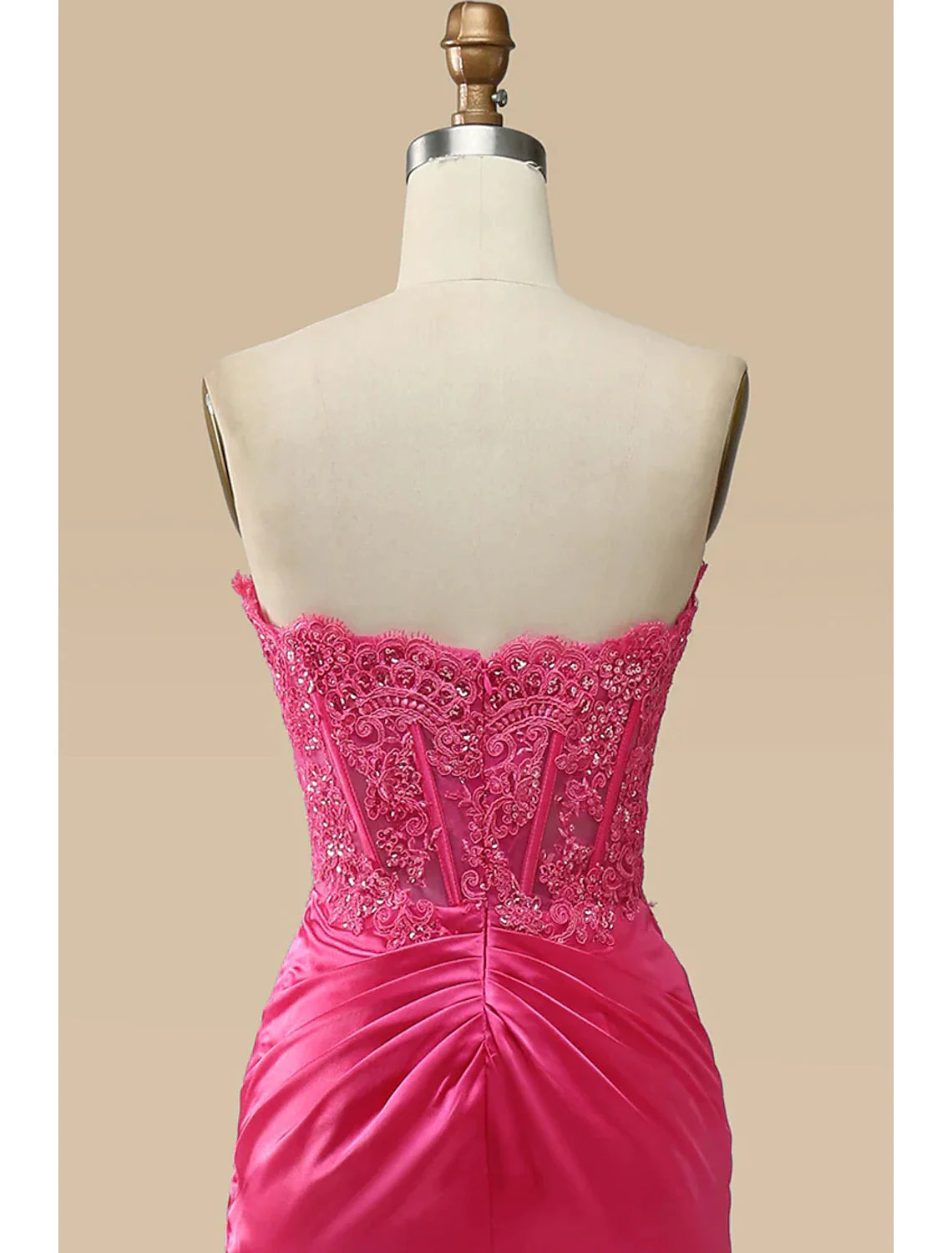 Vestidos de fiesta estilo sirena/trompeta, estilo imperio, formales, con cola larga/cortada, sin mangas, escote corazón, charmeuse con apliques