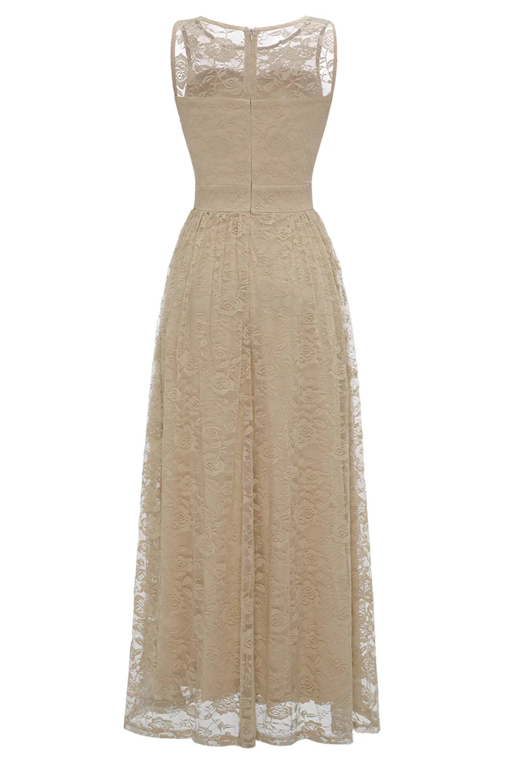 Vestido formal largo de encaje blanco 