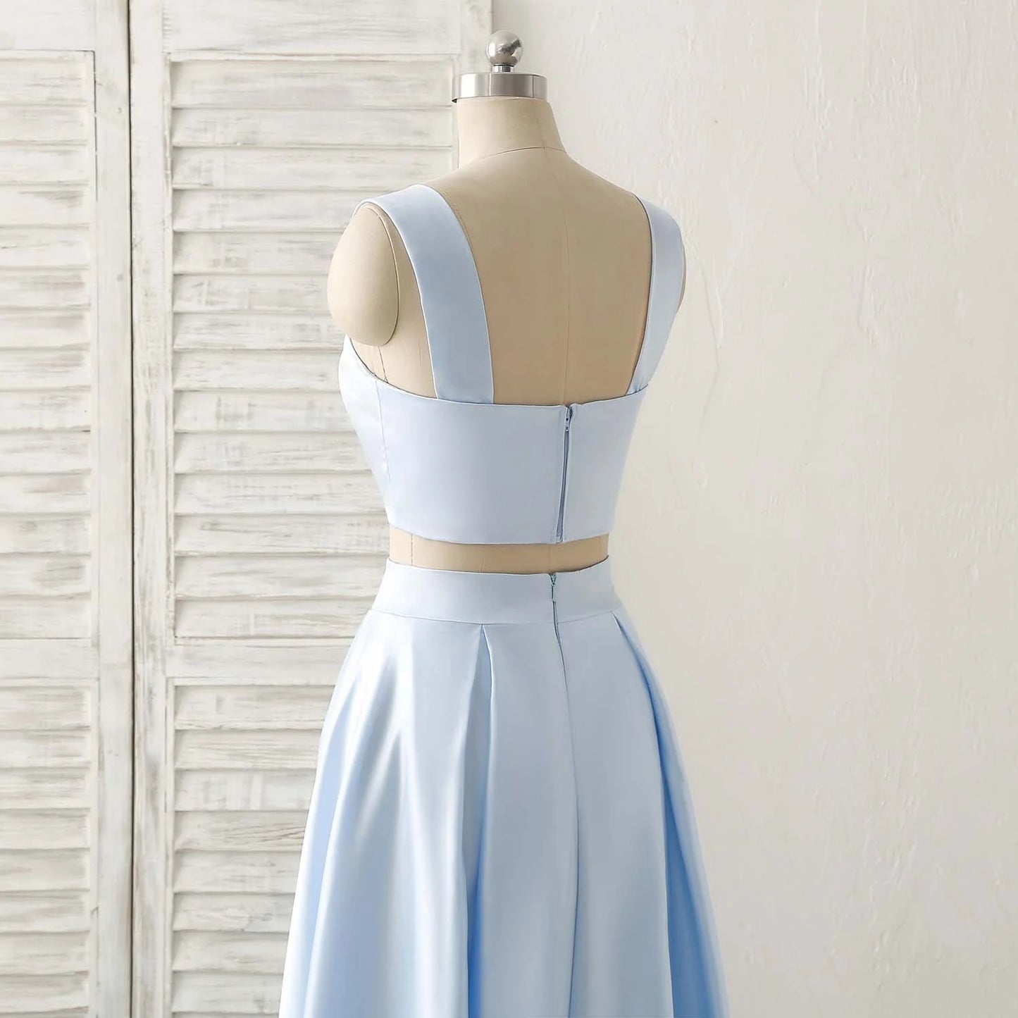 Vestidos de fiesta de satén azul con escote en forma de corazón y corte en A, vestidos de noche económicos hasta el suelo. 