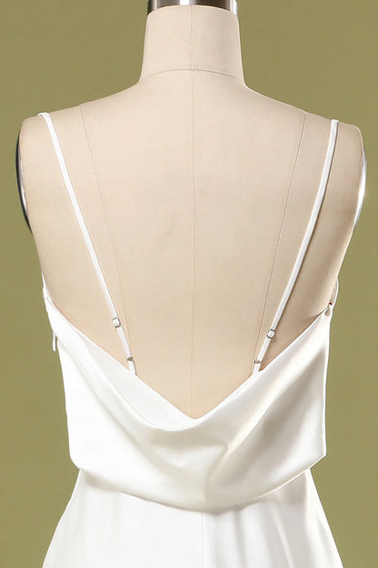 Vestido de fiesta largo blanco de sirena