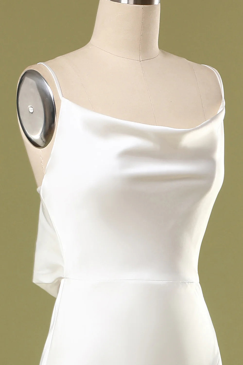 Vestido de fiesta largo blanco de sirena