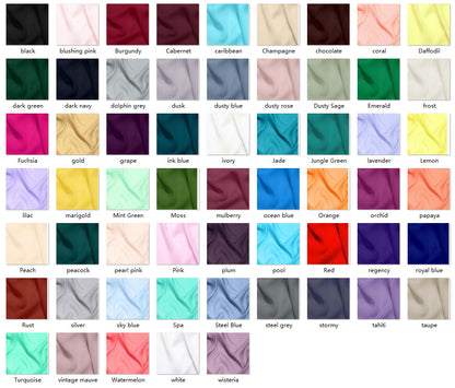 Vestido de fiesta largo de satén con cuello vuelto, corte A y pliegues en color salvia polvorienta 