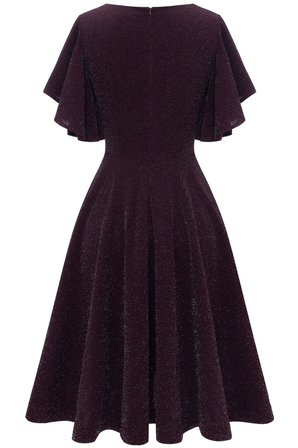 Vestido de fiesta informal negro con purpurina 