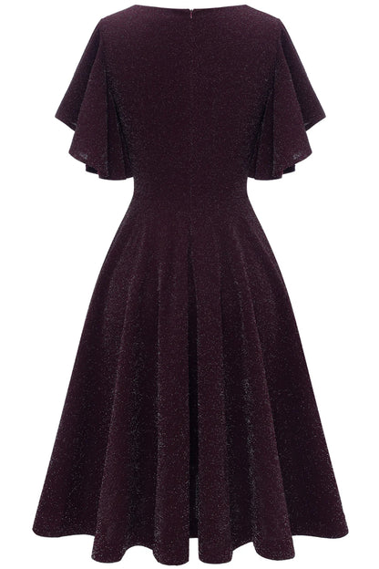 Vestido de fiesta informal negro con purpurina 