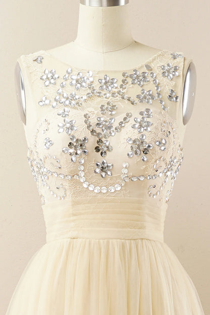 Vestido de fiesta de tul burdeos 