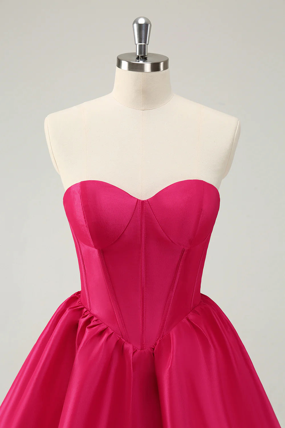 Amzcw Cute A Line Sweetheart Corset Short Fuchsia Homecoming Dress