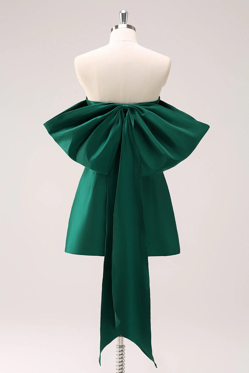 Amzcw Dark Green A Line Strapless Short Homecoming Dress with Bow