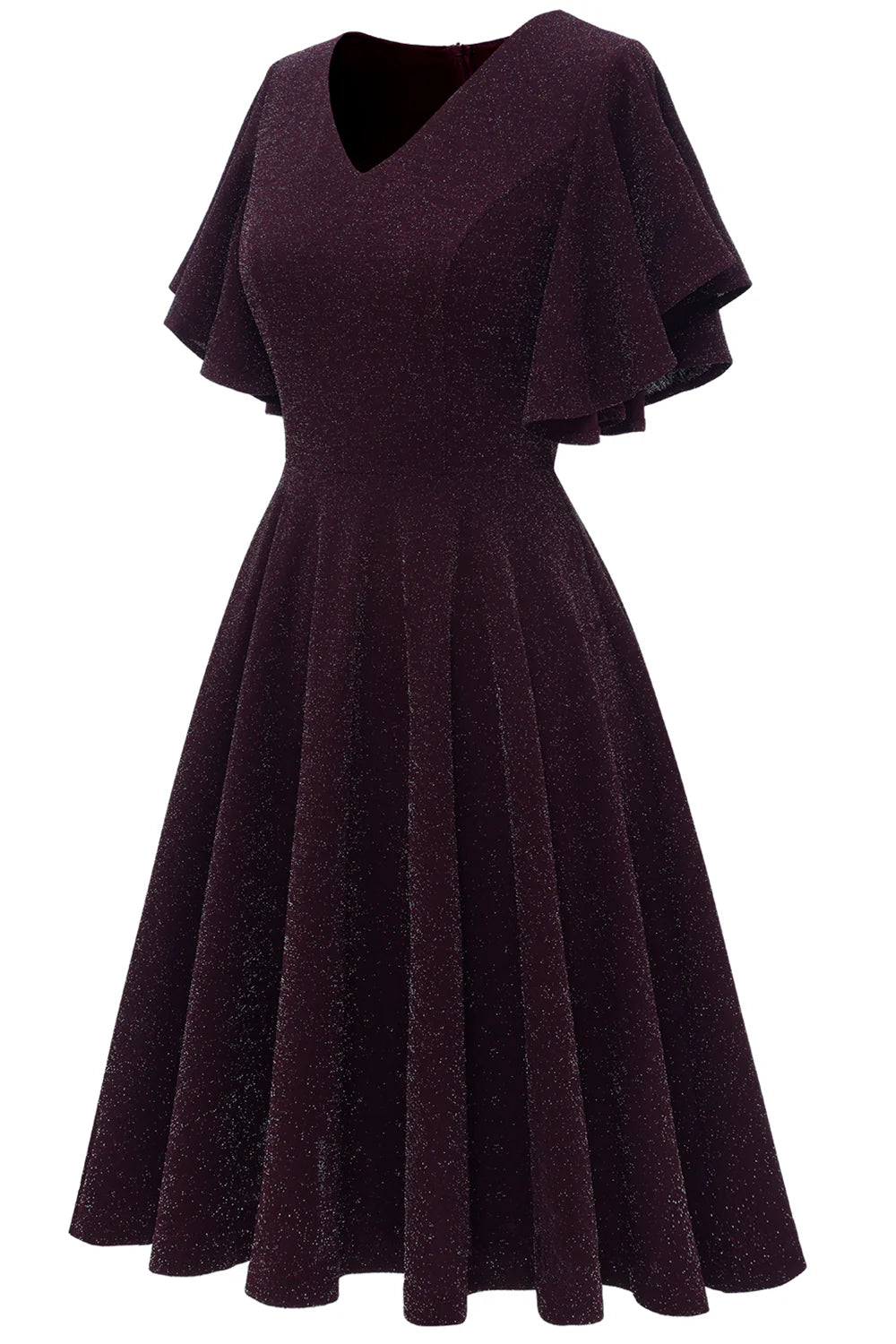 Vestido de fiesta informal negro con purpurina 