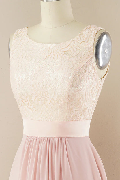 Vestido largo de fiesta de encaje 