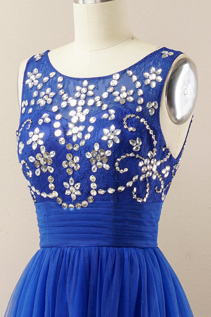 Vestido de fiesta de tul burdeos 