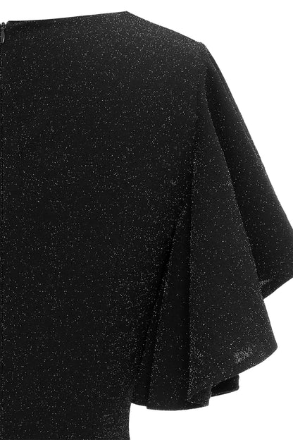 Vestido de fiesta informal negro con purpurina 