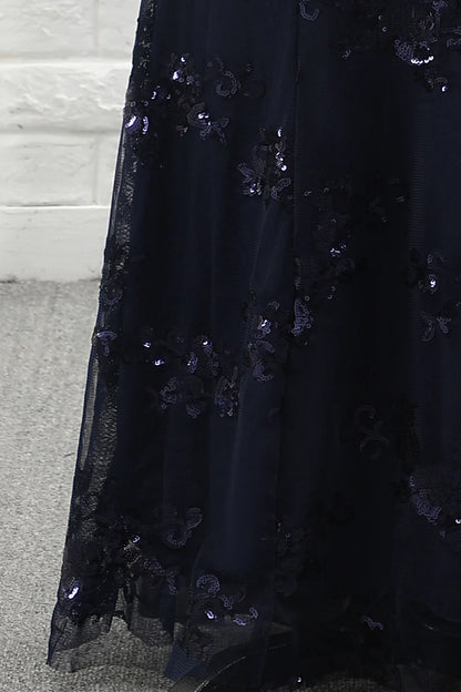 Vestido de fiesta de sirena con tirantes finos 