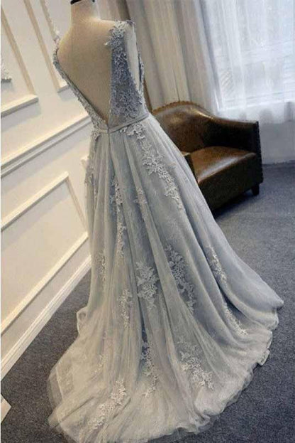 Vestidos de fiesta largos, económicos, sexys, con apliques en forma de A, de noche y formales para mujer 