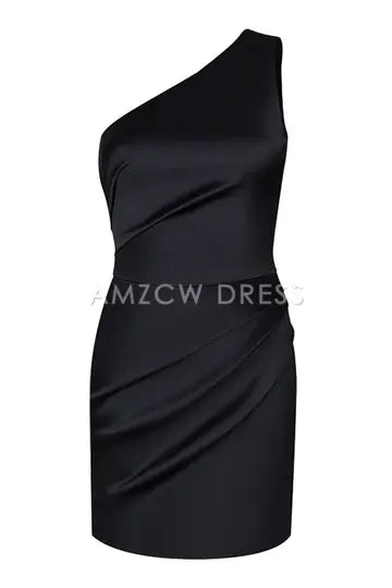 Amzcw Elegant Off Shoulder Mini Black Dress formal wear dresses