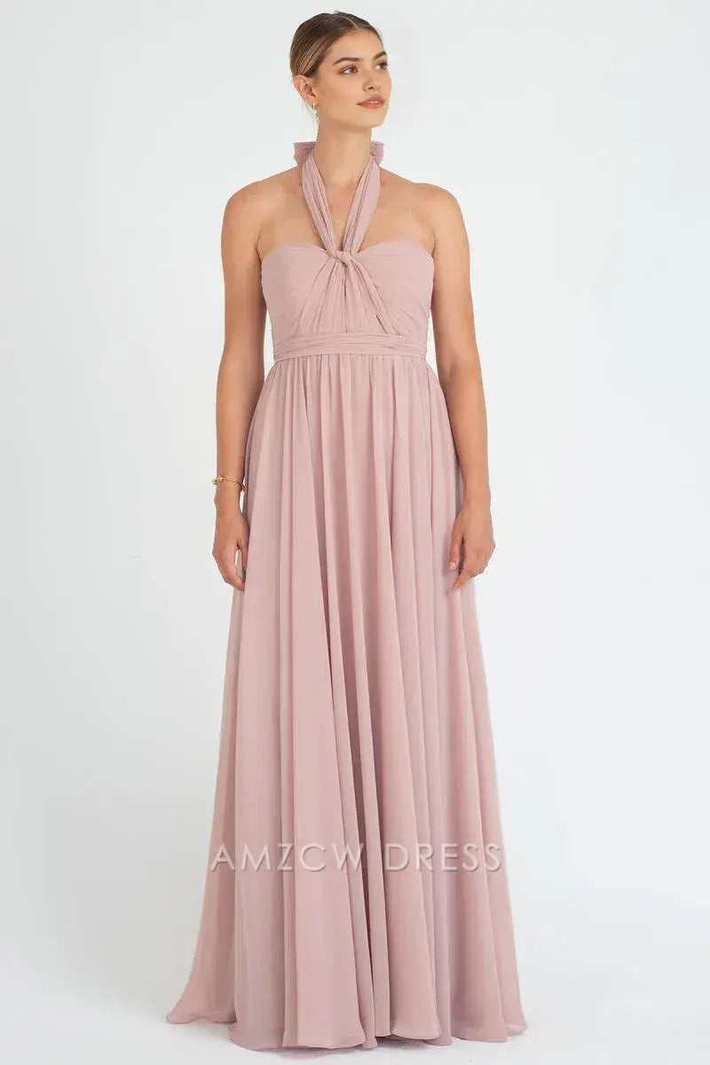 Amzcw Elegante y sofisticado vestido de gasa ruborizado sin tirantes, escote corazón, cintura alta, fluido, largo maxi, vestidos formales 