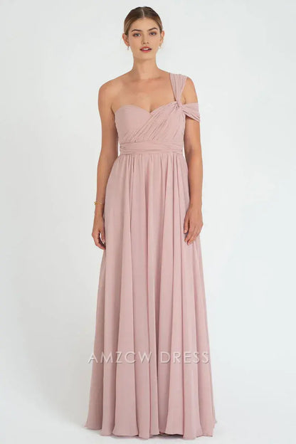 Amzcw Elegante y sofisticado vestido de gasa ruborizado sin tirantes, escote corazón, cintura alta, fluido, largo maxi, vestidos formales 