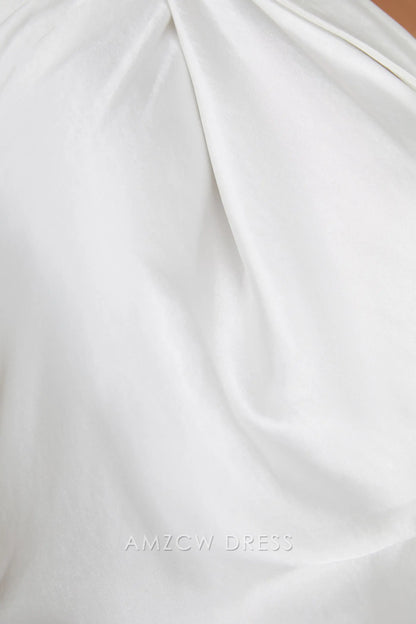Amzcw Elegant Twisted Halter Satin Gown: Prom & Event Highlight Party wear