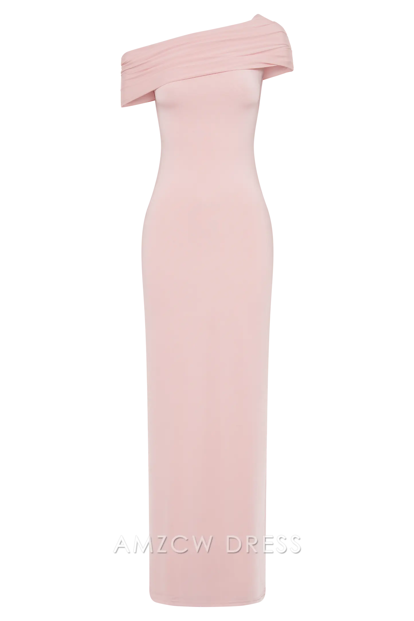 Amzcw Elegant prom clothes Off Shoulder Slinky Maxi Dress - Pale Pink Floor Length formal hot sale for women
