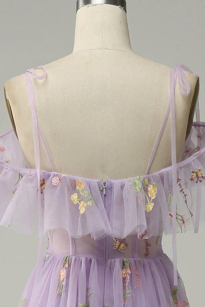 Vestidos de noche de graduación con tirantes finos, escote en V y espalda abierta 