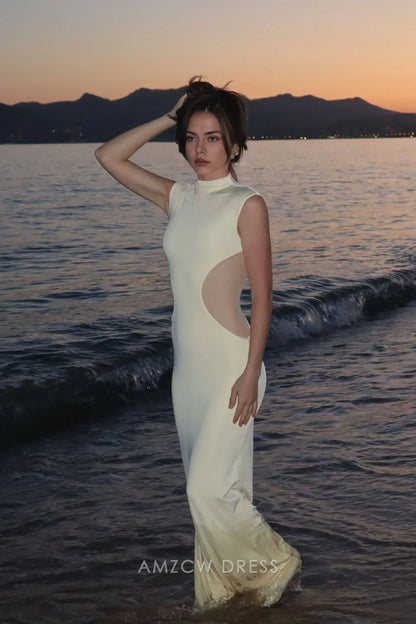 Amzcw Elegantes Vestidos de Fiesta Línea A Satén Verde Azulado con Hombros Descubiertos Mini Vestido Corto Venta Caliente para Mujeres 