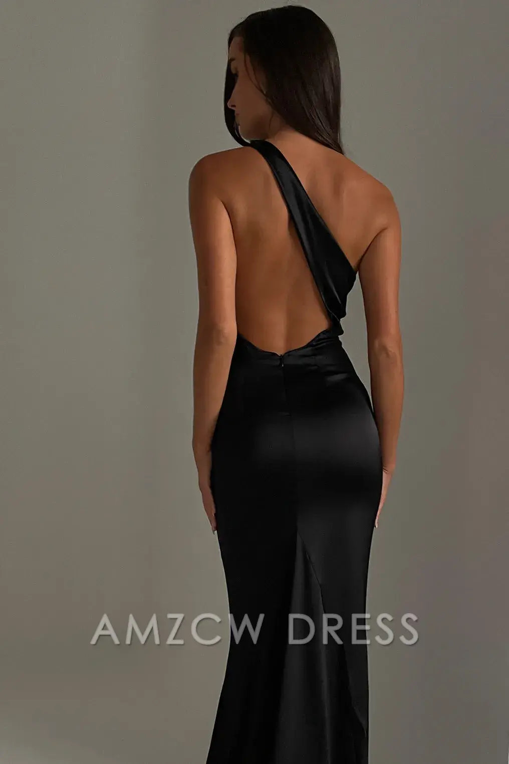 Amzcw Elegantes Vestidos de Fiesta Línea A Satén Verde Azulado con Hombros Descubiertos Mini Vestido Corto Venta Caliente para Mujeres 