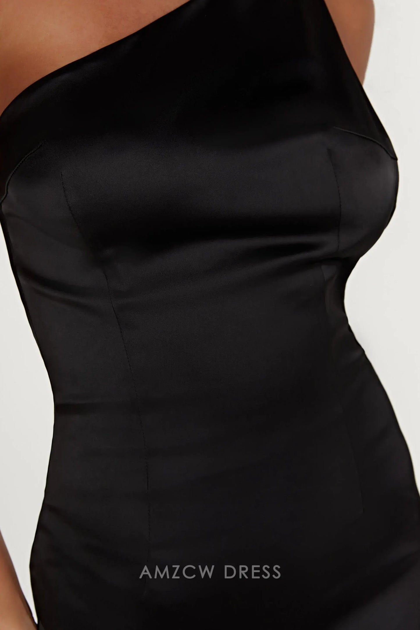 Amzcw Elegantes Vestidos de Fiesta Línea A Satén Verde Azulado con Hombros Descubiertos Mini Vestido Corto Venta Caliente para Mujeres 