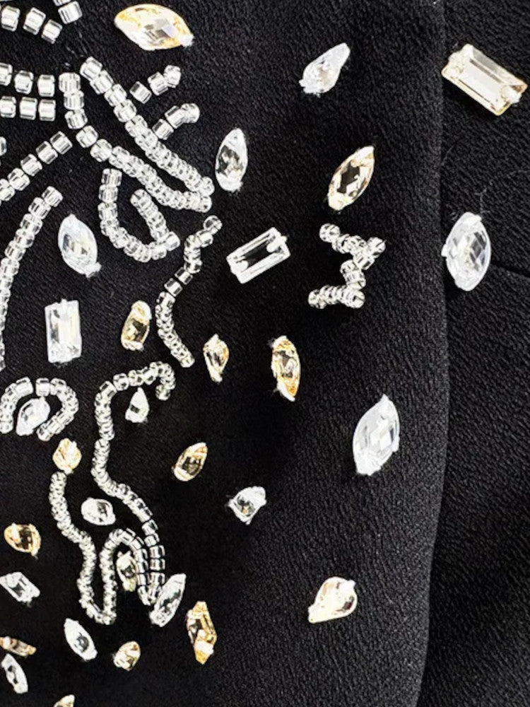 Black Sequin Off-the-Shoulder Mermaid Long Evening Gown for Party Wedding Banquet Festival Prom Formal Occasions
