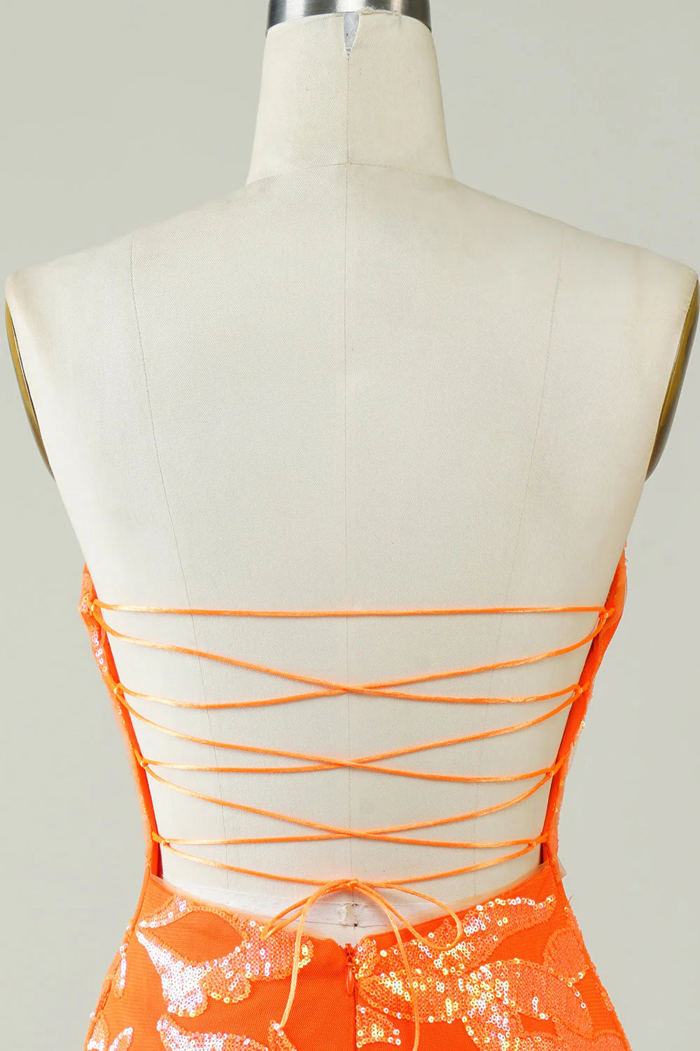 Amzcw Strapless Orange Tight Homecoming Dress