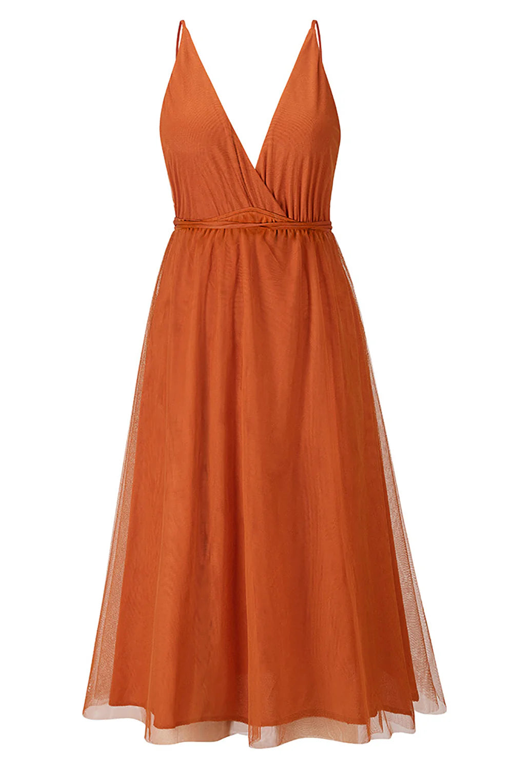 Vestido de fiesta verde sencillo con escote en V profundo 