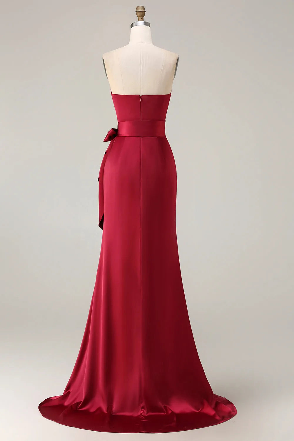 Chic Burgundy Sheath One-Shoulder Cape Sleeve Zipper Back  Scarf Ruched Long Prom Dresses