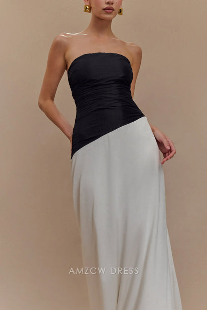 Elegant A-Line Off the Shoulder Sleeveless Lace Up Floor-Length prom dress