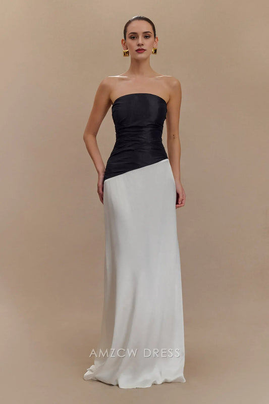 Elegant A-Line Off the Shoulder Sleeveless Lace Up Floor-Length prom dress