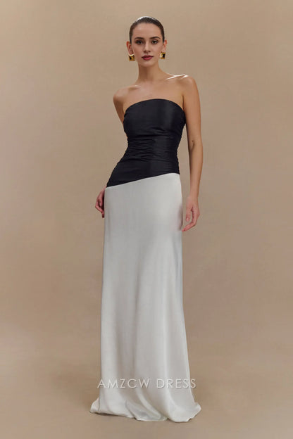Elegant A-Line Off the Shoulder Sleeveless Lace Up Floor-Length prom dress