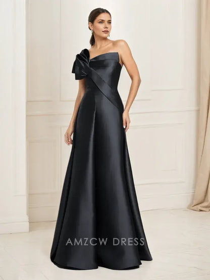 Amzcw Elegantes Vestidos de Fiesta Línea A Satén Verde Azulado con Hombros Descubiertos Mini Vestido Corto Venta Caliente para Mujeres 