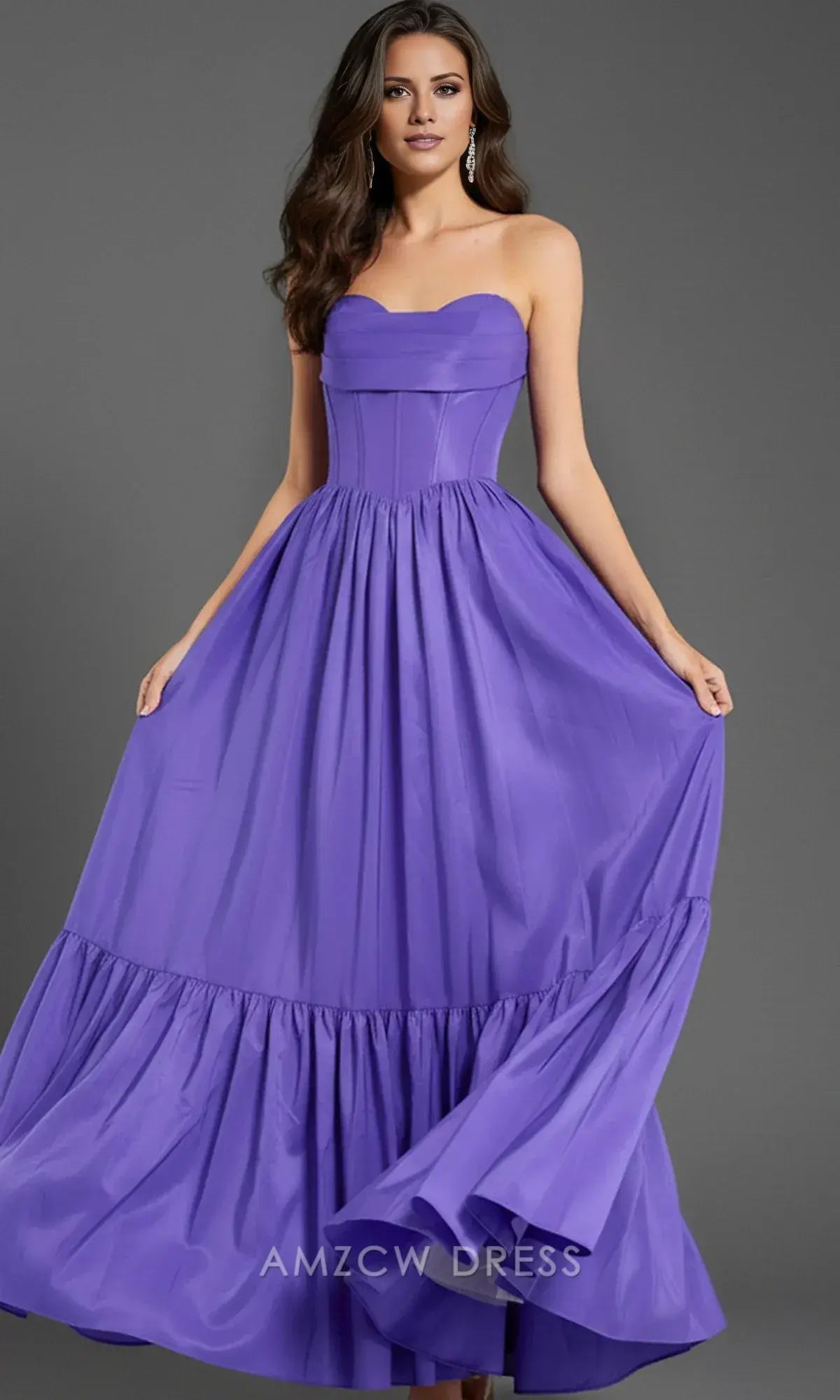 Amzcw Elegantes Vestidos de Fiesta Línea A Satén Verde Azulado con Hombros Descubiertos Mini Vestido Corto Venta Caliente para Mujeres 