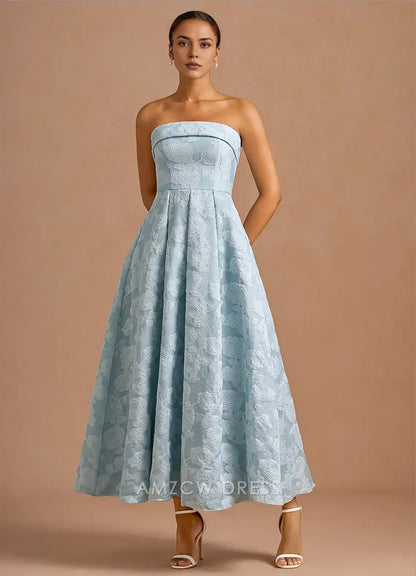 Amzcw Elegantes Vestidos de Fiesta Línea A Satén Verde Azulado con Hombros Descubiertos Mini Vestido Corto Venta Caliente para Mujeres 