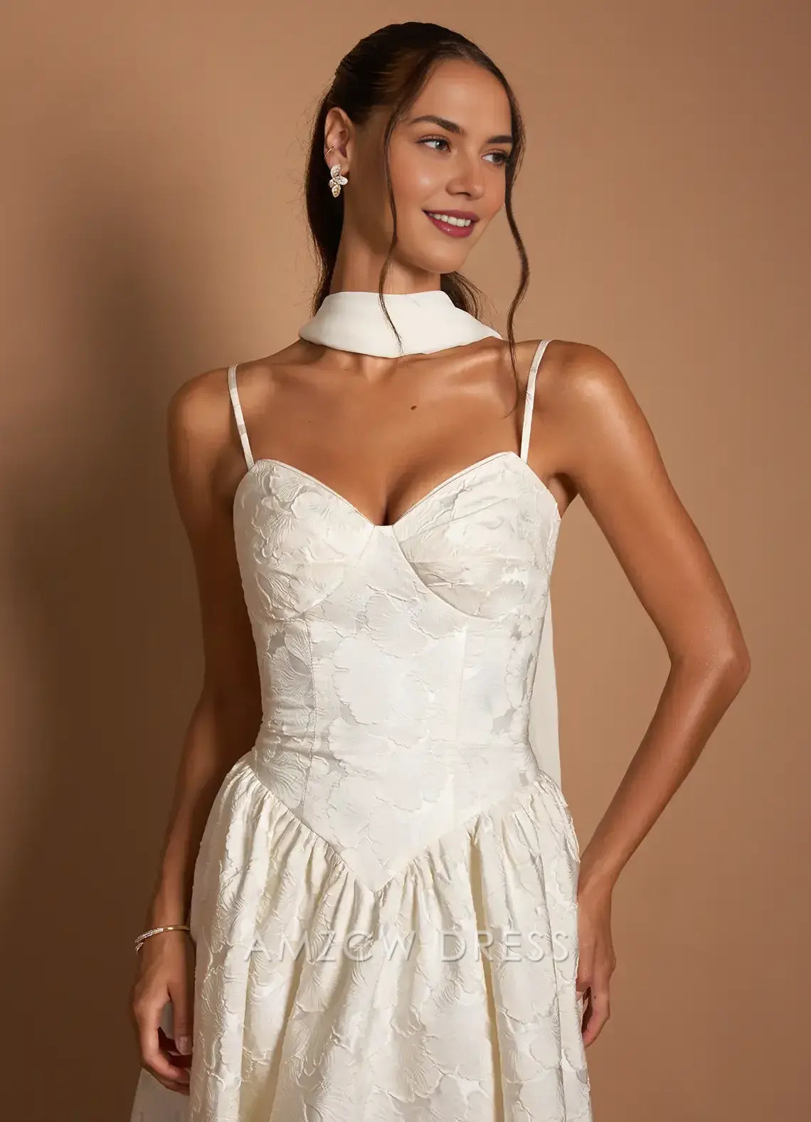 Amzcw Elegantes Vestidos de Fiesta Línea A Satén Verde Azulado con Hombros Descubiertos Mini Vestido Corto Venta Caliente para Mujeres 