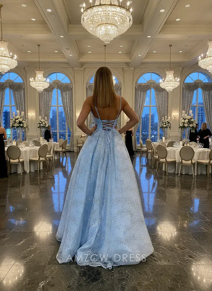 Amzcw Elegantes Vestidos de Fiesta Línea A Satén Verde Azulado con Hombros Descubiertos Mini Vestido Corto Venta Caliente para Mujeres 