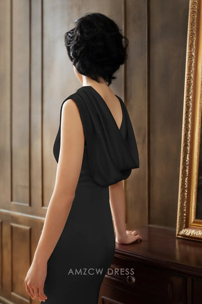 Amzcw Elegantes Vestidos de Fiesta Línea A Satén Verde Azulado con Hombros Descubiertos Mini Vestido Corto Venta Caliente para Mujeres 